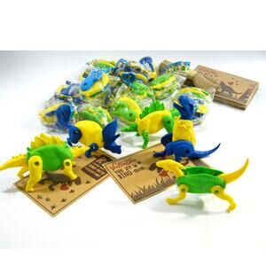 36pc Kids Valentines Day Cards Plastic Dinosaur Church Party Classroom Exchange